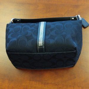 Coach Signature Black Beaded Purse or Make Up Bag